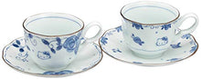 Load image into Gallery viewer, Blue Rose cup and saucer pair set &quot;cosmetic box of&quot; 307742
