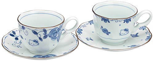 Blue Rose cup and saucer pair set 