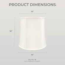 Load image into Gallery viewer, Royal Designs Basic Drum Lamp Shade - White - 15 x 16 x 16

