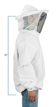 Load image into Gallery viewer, VIVO Professional White Medium/Large Beekeeping Suit, Jacket, Pull Over, Smock with Veil (BEE-V105)
