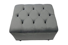 Load image into Gallery viewer, Fun Furnishings Tres Chic Ottoman, Steel Grey

