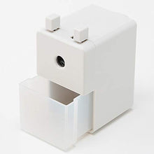 Load image into Gallery viewer, MUJI Manual Pencil Sharpener W55 x H103 x D106mm Made in Japan White simple
