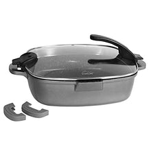 Load image into Gallery viewer, Stoneline Future Square Pan 28x 28cm with Glass Sieve Lid Suitable for Induction Cookers
