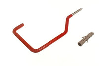 RED GARAGE WALL UTILITY UNIVERSAL TOOL HOOK WITH RAWL PLUGS (pack of 100)