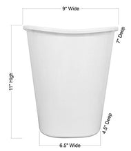 Load image into Gallery viewer, RNK Shops Monogrammed Damask Waste Basket - Single Sided (White) (Personalized)
