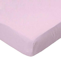 SheetWorld Fitted 100% Cotton Percale Play Yard Sheet Fits BabyBjorn Travel Crib Light 24 x 42, Baby Pink Woven, Made in USA