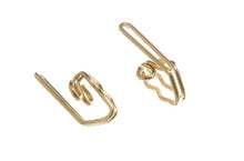 Load image into Gallery viewer, Lot Of 2000 Curtain Header Tape Hooks Eb Brass Plated Metal
