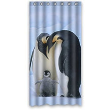 Load image into Gallery viewer, FUNNY KIDS&#39; HOME Fashion Design Waterproof Polyester Fabric Bathroom Shower Curtain Standard Size 36(w) x72(h) with Shower Rings - Family Members of The Penguins
