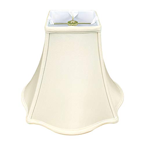 Royal Designs Fancy Square Bell Lamp Shade - Eggshell - 7 x 16 x 12.75