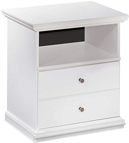 Ashley Furniture Signature Design - Bostwick Shoals Nightstand - 1 Drawer and 1 Cubby - Vintage Casual Cottage Design - White