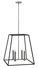 Load image into Gallery viewer, Hinkley Fulton Collection Restoration 24.5&quot; Four Light Stem Hung Pendant, Aged Zinc
