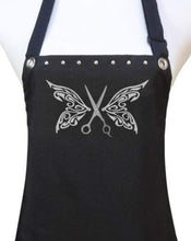 Load image into Gallery viewer, Trendy Salon Aprons Polyurethane Waterproof Hair Stylist Apron, Butterfly Scissors (Silver)
