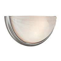 Access Lighting 20635LEDDLP-SAT/ALB Crest - 13 Inch Wall Sconce, Satin Finish with Alabaster Glass