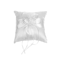 Cosmos Satin Bridal Wedding Ring Bearer Pillow Cushion Bearer with Ribbons, 6 x 6 inches