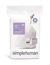 Load image into Gallery viewer, simplehuman Code B Custom Fit Drawstring Trash Bags, 6 Liters / 1.6 Gallon (30 Count)
