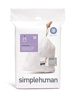 simplehuman Code B Custom Fit Drawstring Trash Bags, 6 Liters / 1.6 Gallon (30 Count)