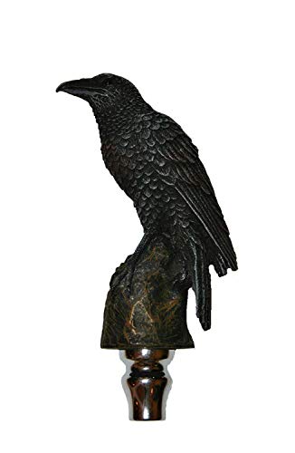 Commercial Black Raven Poe Beer Tap Handle for Kegerators and Bars