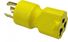 Load image into Gallery viewer, Conntek 30123 L5-20P to 5-15/20R Plug Adapter, Yellow
