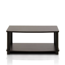Load image into Gallery viewer, FURINNO Turn-N-Tube No Tools 2-Tier Elevated TV Stand, Espresso/Black
