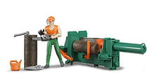 Load image into Gallery viewer, Bruder 62650 Bworld Log Splitting Forestry Logging Set with Man, Chainsaws, Accessories
