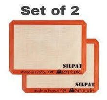 Load image into Gallery viewer, Silpat AE420295-07 Premium Non-Stick Silicone Baking Mat, Half Sheet Size, 11-5/8-Inch x 16-1/2-Inch (2 pack)
