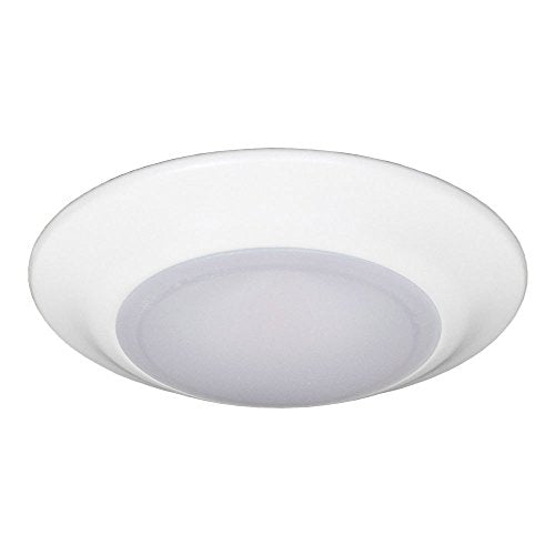Jesco Lighting CM405S-27wH 2700K LED Low Profile Ceiling Fixture ADA Sconce/Retrofit with Polycarbonate Shade, White, 4