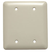 Mulberry Princess Style Ivory Two Gang Blank Switch Plate