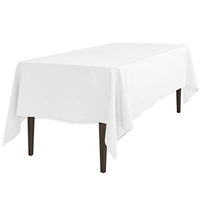 LinenTablecloth 70 x 120-Inch Rectangular Polyester Tablecloth White