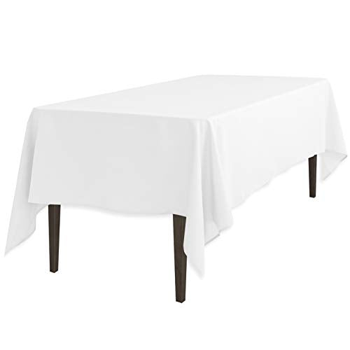 LinenTablecloth 70 x 120-Inch Rectangular Polyester Tablecloth White