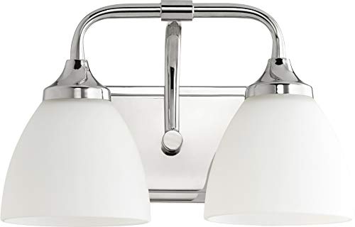 Quorum 5059-2-62 Contemporary Modern Two Light Vanity from Enclave Collection in Polished Nickel Finish,