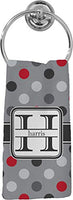 YouCustomizeIt Red & Gray Polka Dots Hand Towel - Full Print (Personalized)