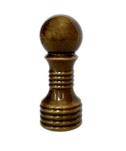 Load image into Gallery viewer, Antique Brass Ball Finial 1.75&quot; h
