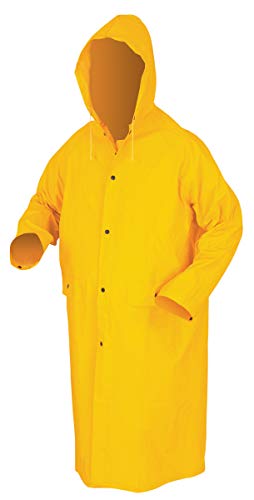 MCR Safety 200CL Classic PVC-Coated Raincoat, Large, Yellow, one Size
