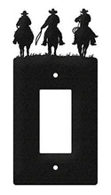 Load image into Gallery viewer, SWEN Products Three Cowboys Wall Plate Cover (Single Rocker, Black)
