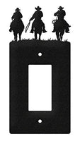 SWEN Products Three Cowboys Wall Plate Cover (Single Rocker, Black)