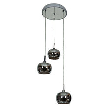 Load image into Gallery viewer, Glam - 3-Light - Pendant - Chrome Finish - Mirror Glass and Crystal Shade
