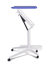 Load image into Gallery viewer, Unique Furniture Workpad Height Adjustable Laptop Cart Mobile Desk, with Blue Top

