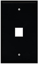 Load image into Gallery viewer, RiteAV Black 1 Port Blank Wall Plate - Flat

