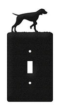 Load image into Gallery viewer, SWEN Products Vizsla Metal Wall Plate Cover (Single Switch, Black)
