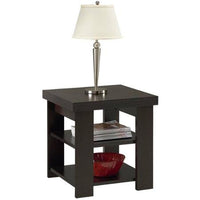Espresso Nightstand End Side Tables Storage Drawer Accent Bedroom Set (Espresso Black Forrest)