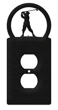Load image into Gallery viewer, SWEN Products Golfer Male Wall Plate Cover (Single Outlet, Black)

