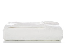 Load image into Gallery viewer, Eddie Bauer 200614 Herringbone Cotton Blanket, Twin, White
