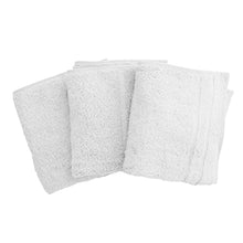 Load image into Gallery viewer, Cariloha Organic Bamboo-Viscose and Turkish Cotton Washcloths Set - Soft Washcloths for Face and Body - 13&quot; x 13&quot; - 600 GSM - White - Set of 3 Towels
