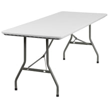 Load image into Gallery viewer, Offex 30&#39;&#39;W x 72&#39;&#39;L Plastic Folding Table with Non-marring Foot Caps - Granite White
