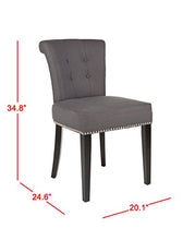 Load image into Gallery viewer, Safavieh Mercer Collection Carol Charcoal Linen Ring Dining Chair (Set of 2)
