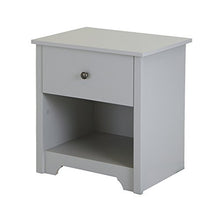 Load image into Gallery viewer, South Shore Vito 1-Drawer Nightstand-Soft Gray
