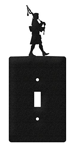 SWEN Products Bagpiper Wall Plate Cover (Single Switch, Black)