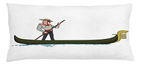 Ambesonne Cartoon Throw Pillow Cushion Cover, Image of Gondola in Romance City Venice European of Love Italian Design, Decorative Rectangle Accent Pillow Case, 36