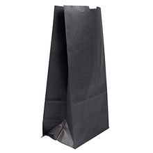 Load image into Gallery viewer, JAM PAPER 100% Recycled Snack/Lunch Bags - Large (6 x 11 x 3 3/4) - Black Kraft Grocery Bags - 25/Pack

