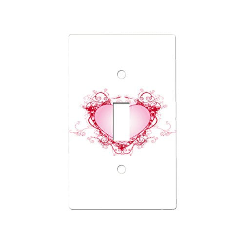 Heart Love 4e - Decor Single Switch Plate Cover Metal